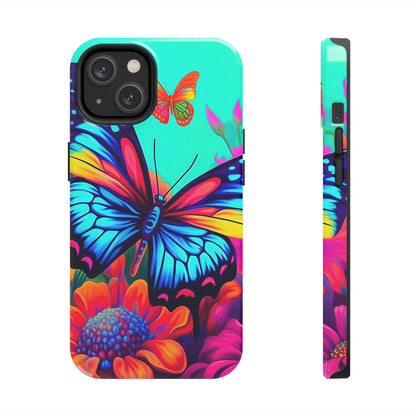 Vivid Butterfly & Floral Burst - iPhone Series Case