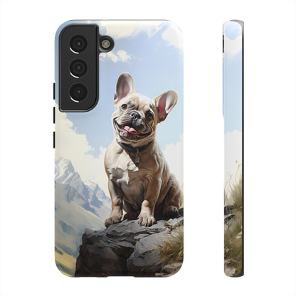 Frenchie iPhone Samsung Galaxy Phone Case! French Bull Dog Standing Proudly. Extremely Tough & Durable With Dual Layer Protection.