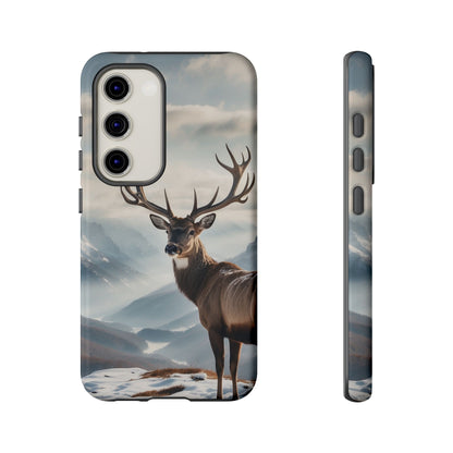 Alpine Majesty: Stag in Snow – Samsung Galaxy Case