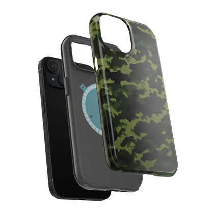 Dark Green Camouflage – MagSafe iPhone Case, Slim and Drop-Resistant