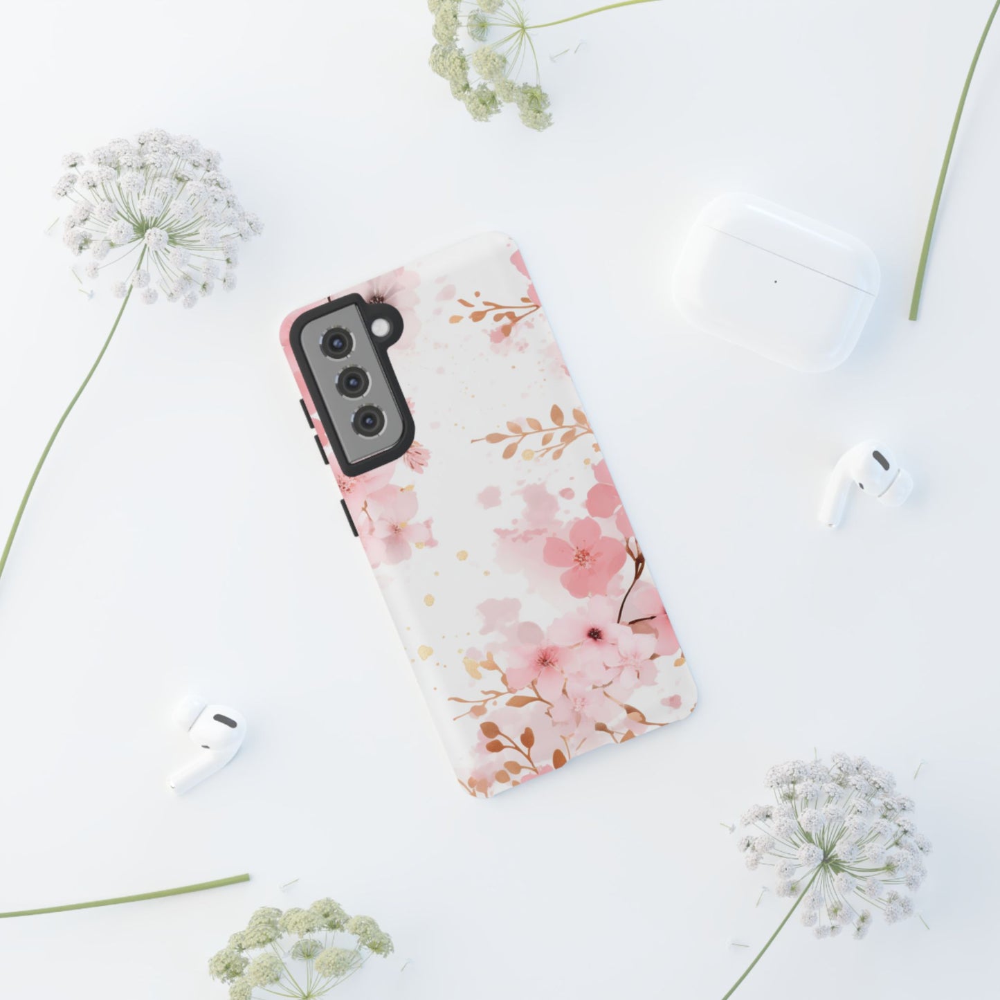 Soft Pink Cherry Blossom Samsung Galaxy Case – Elegant Floral Design