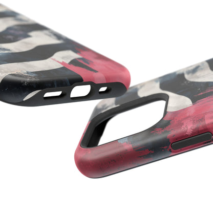 MagSafe iPhone Case: Blood Zebra – Bold Red & Black Pattern