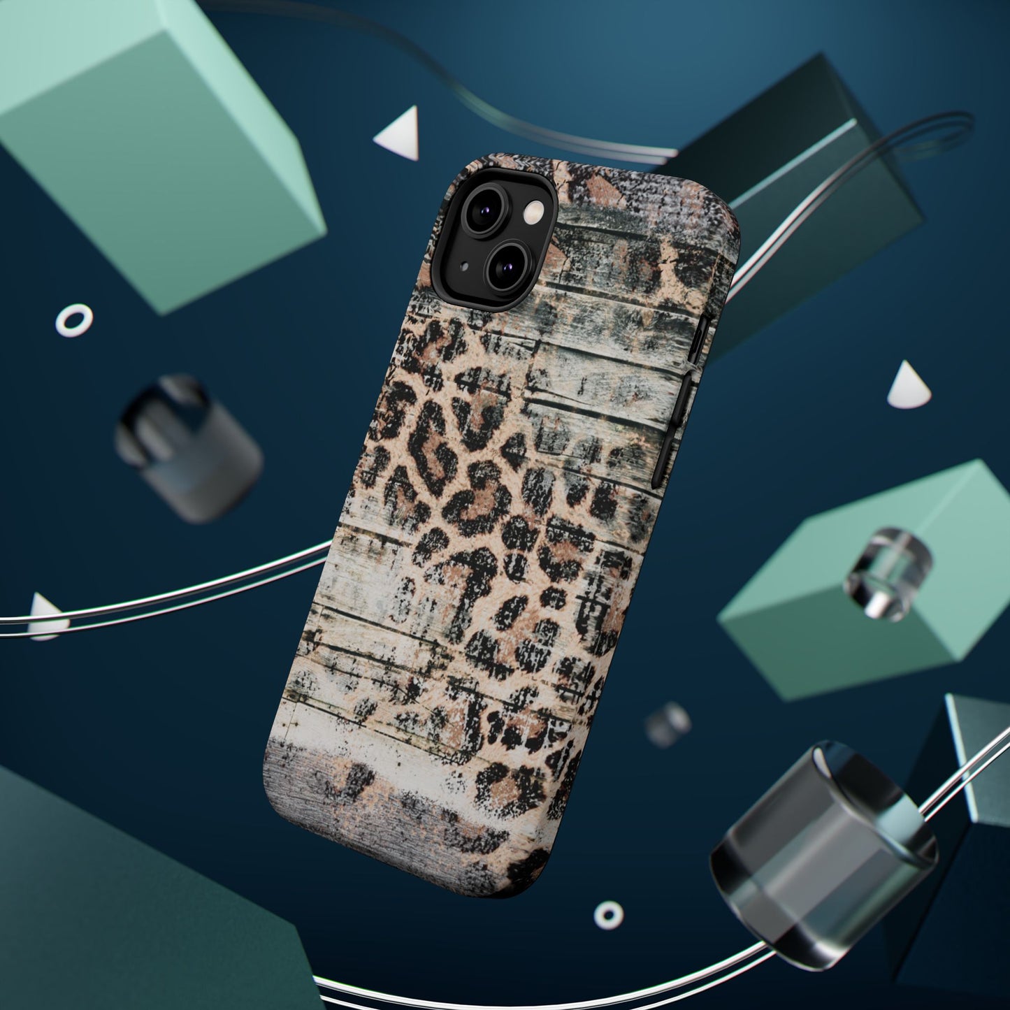 Rustic Leopard Wood Print - MagSafe iPhone Series Case