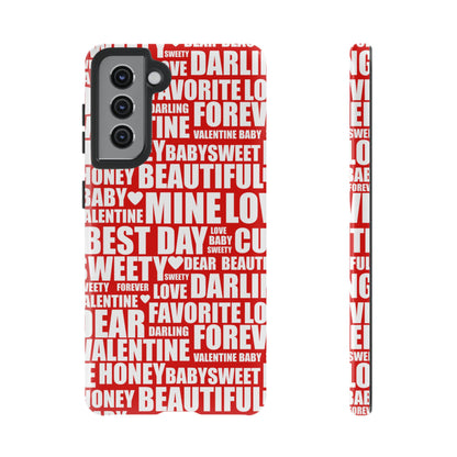 Valentine's Love Typography Samsung Galaxy Case