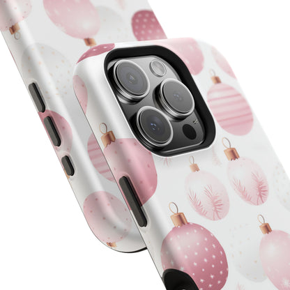 MagSafe iPhone Case: Merry in Pink – Christmas Balls