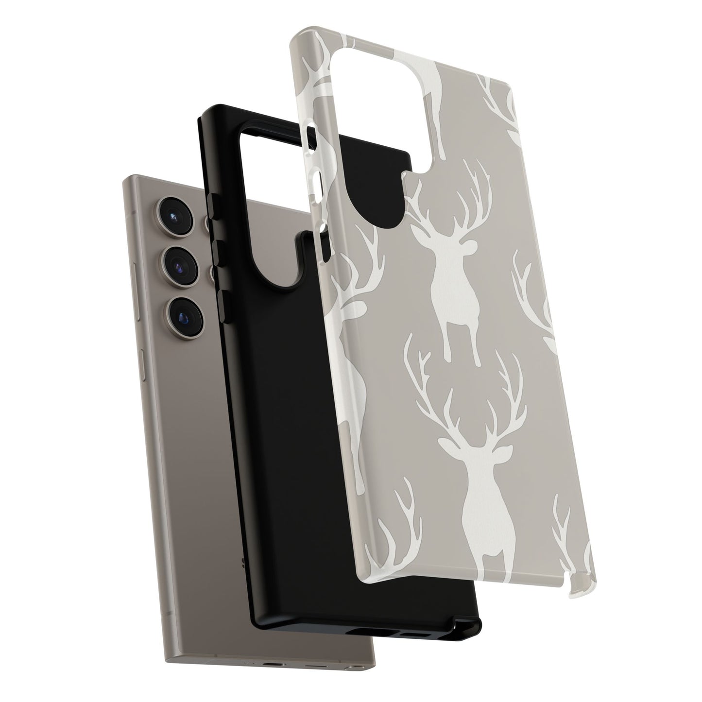 Minimalist Deer Silhouette Pattern – Samsung Galaxy Series Case