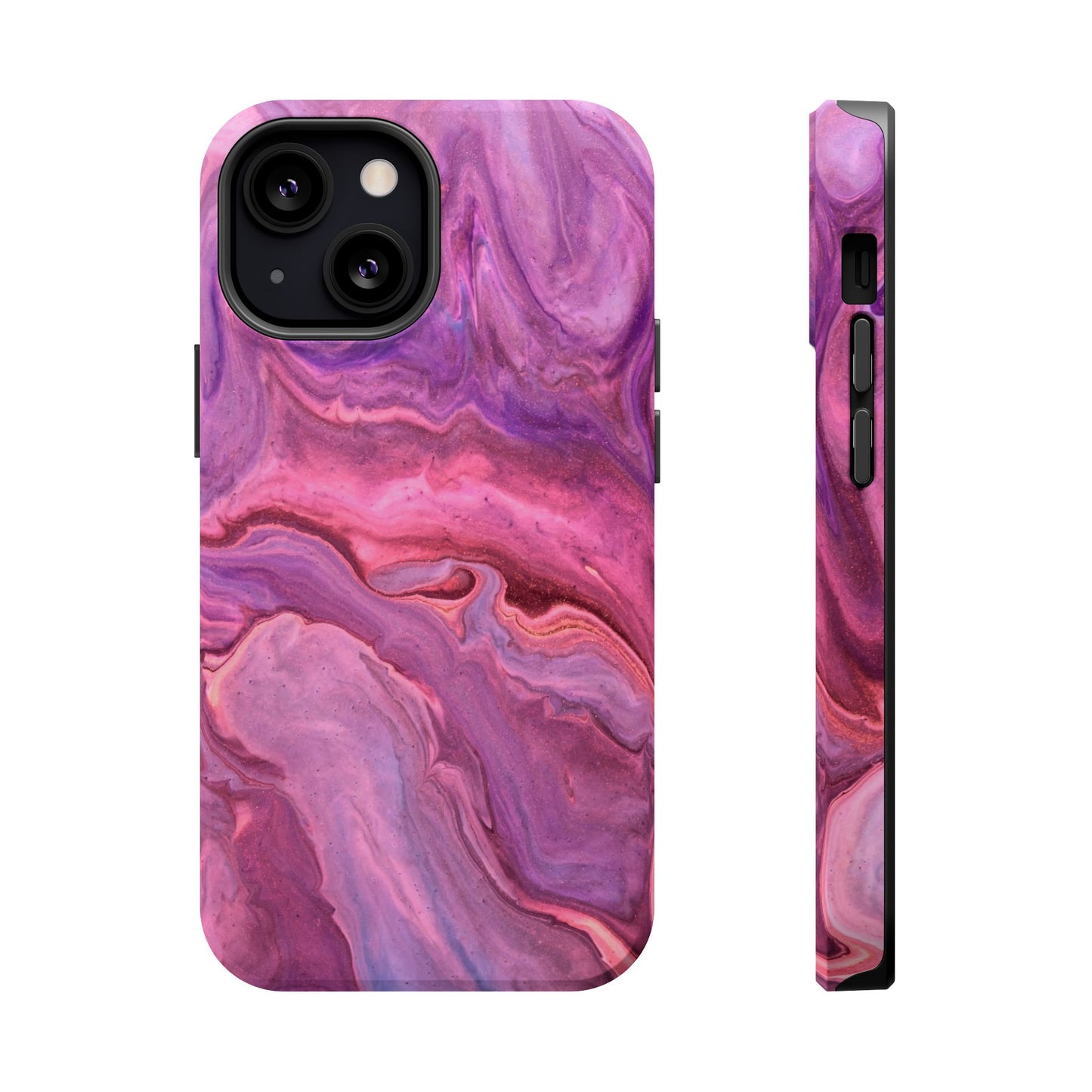 Lavender Dreamscape – MagSafe Case with Abstract Purple & Pink Marble Art