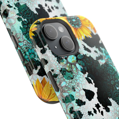 Boho Turquoise Sunflower Lace - MagSafe iPhone Series Case