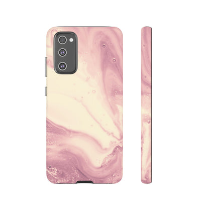 Blush Marble Glow – Samsung Galaxy Case with Rose Gold Swirl Design