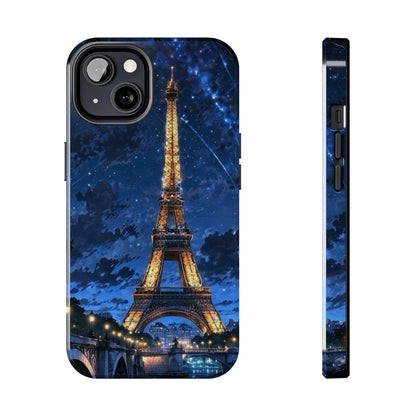 iPhone Case - Eiffel Tower Under Starlit Sky Design