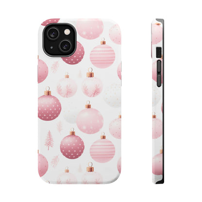 MagSafe iPhone Case: Merry in Pink – Christmas Balls