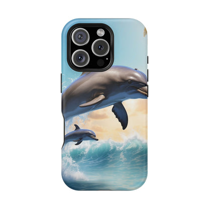 Dolphin Galaxy Splash - MagSafe-Compatible Case