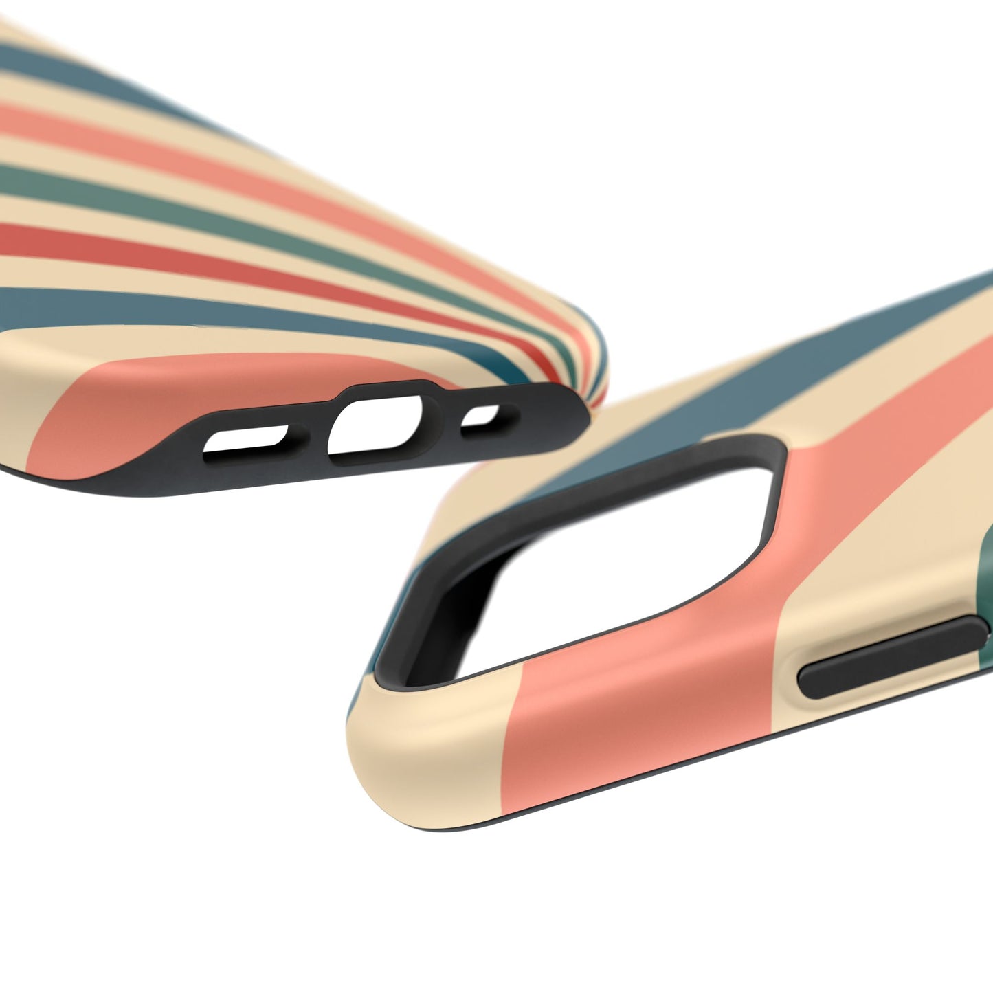 Retro Sunburst Swirl MagSafe iPhone Case – Dual-Layer Protection with Bold 70s Vibes