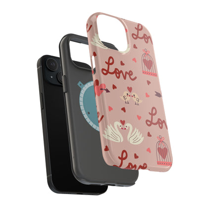 Lovebirds & Swans MagSafe iPhone Case