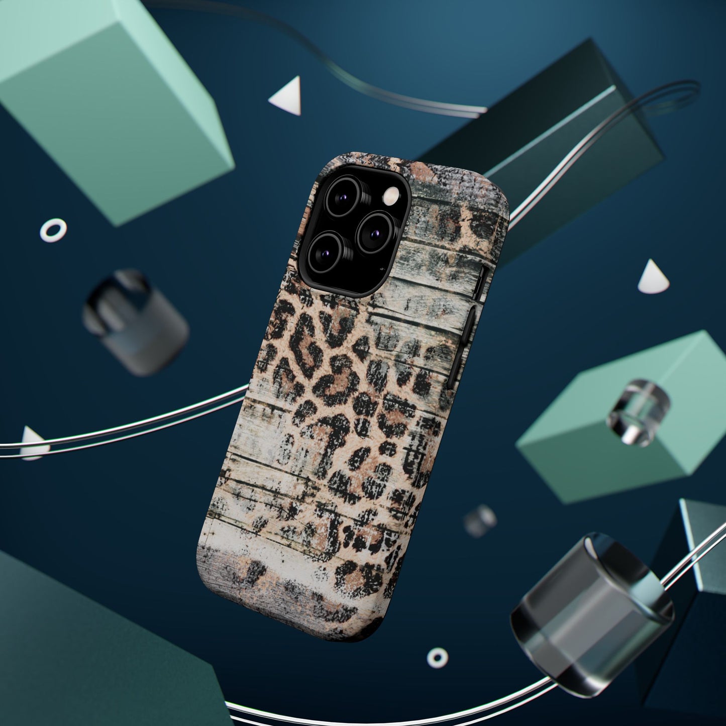 Rustic Leopard Wood Print - MagSafe iPhone Series Case