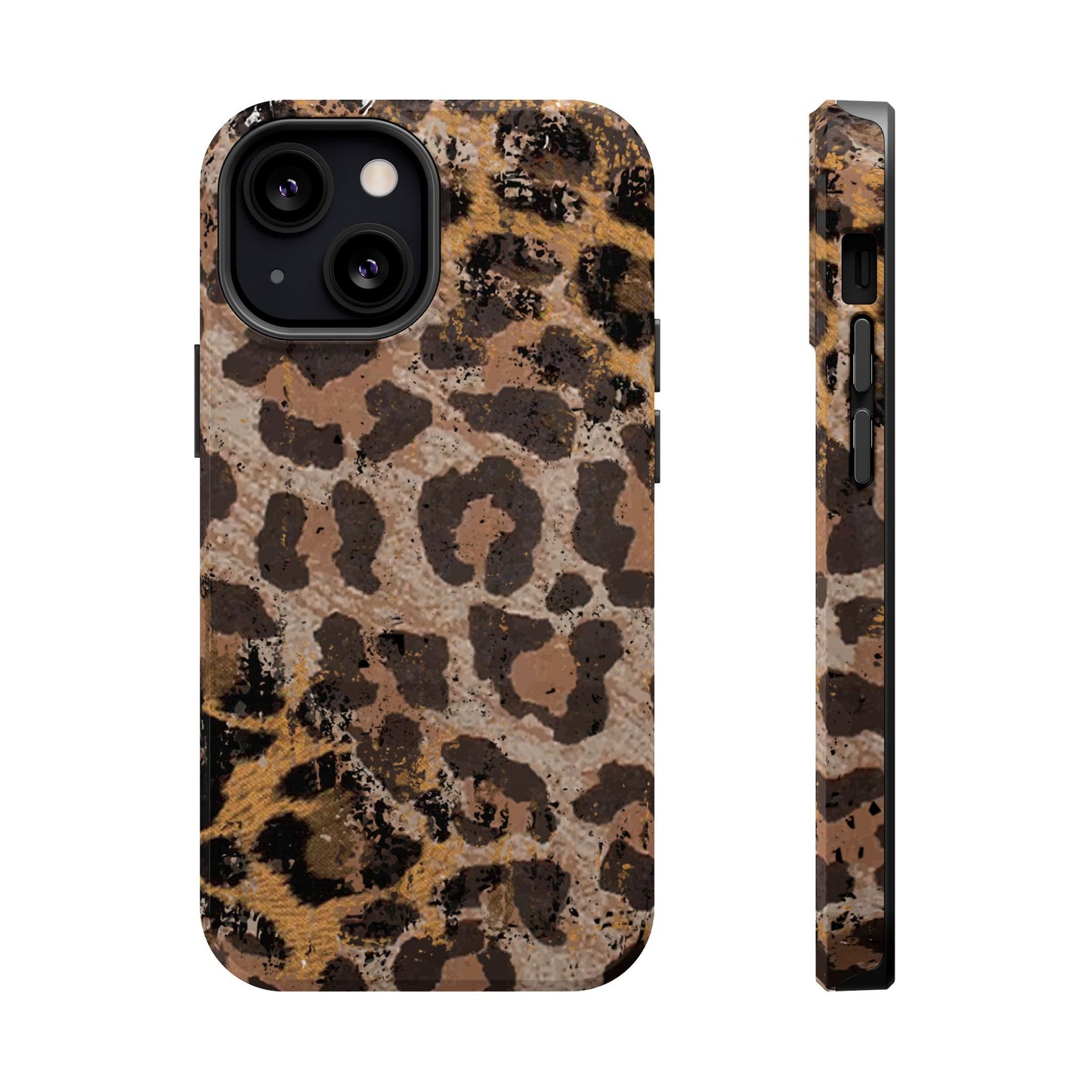 Vintage Distressed Leopard Print - MagSafe iPhone Series Case