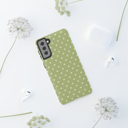 Sage Green Polka Dots – Samsung Galaxy Case