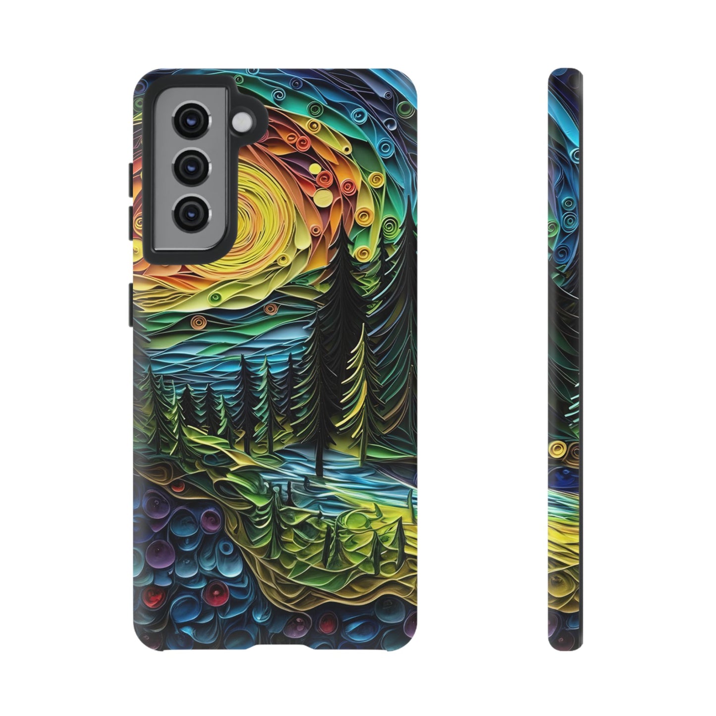 Radiant Forest Sunset Samsung Galaxy Case – Artistic Landscape Design