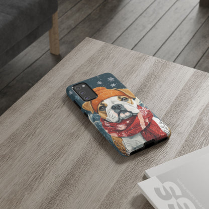 Cozy French Bulldog Samsung Galaxy Case – Rustic Fireplace Protective Cover