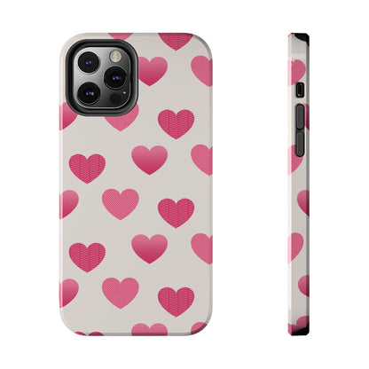 Textured Hearts iPhone Case