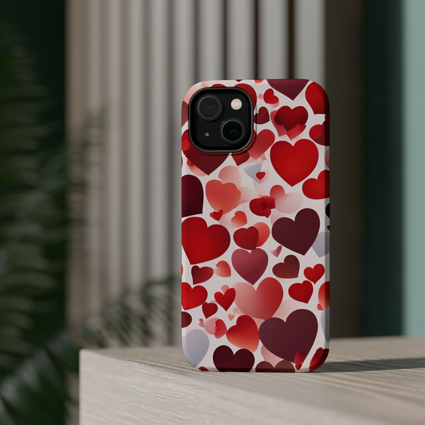 MagSafe Case: Romantic Red Heart Gradient Case