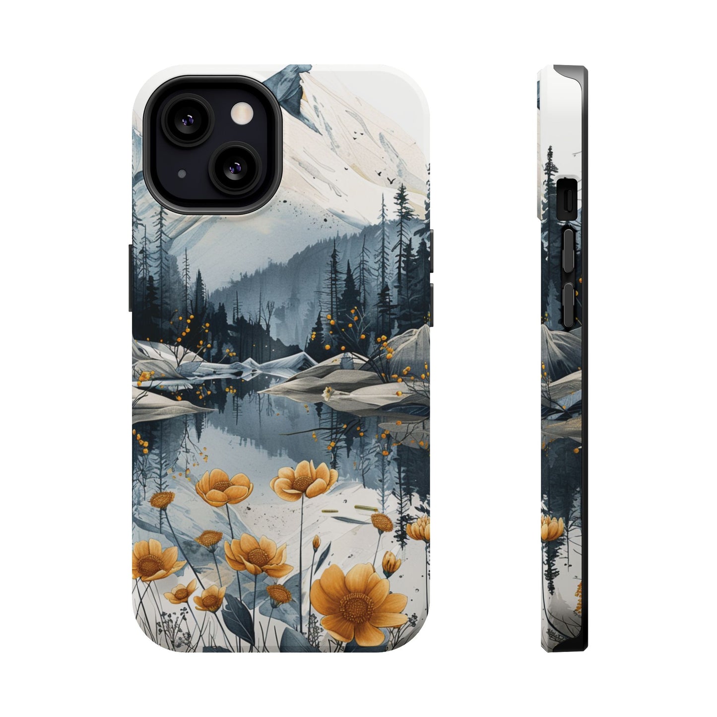 Silver Alpine Wildflower iPhone Case