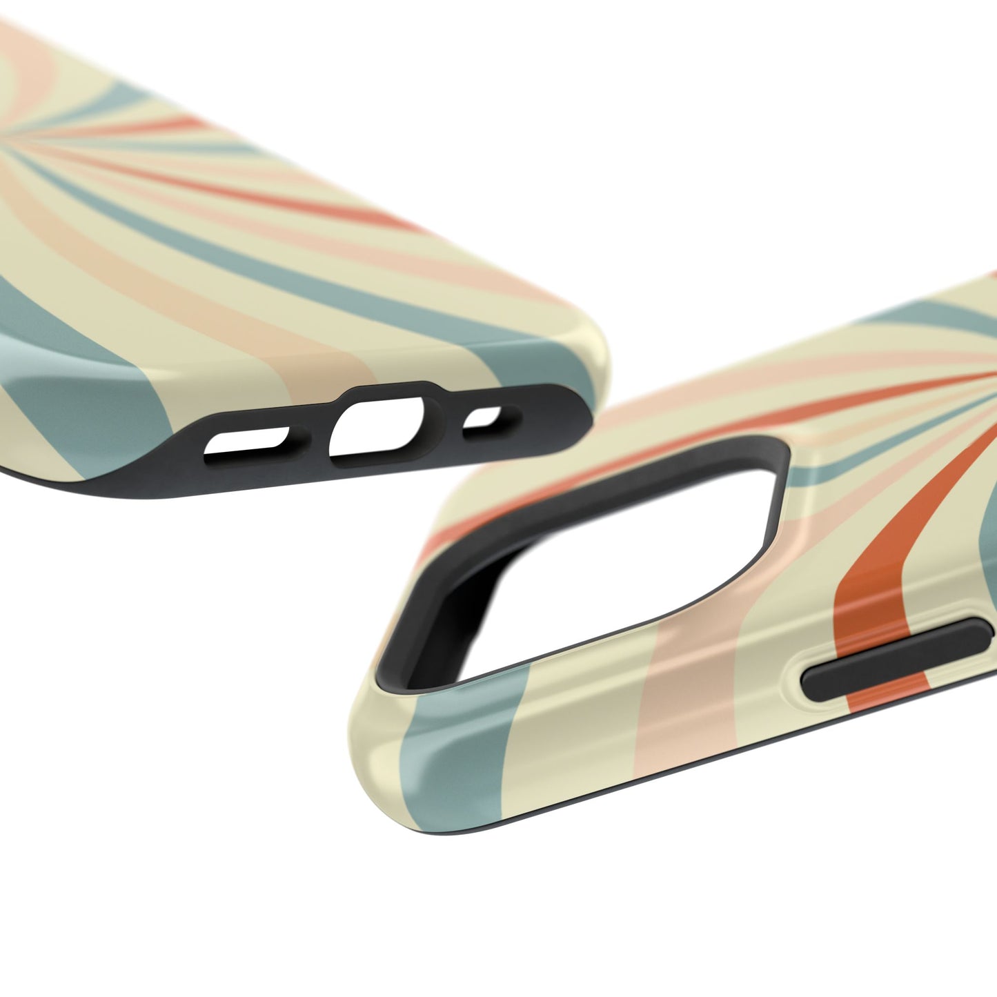 Retro Swirl MagSafe iPhone Case – Durable, Vintage-Inspired Design with Dual-Layer Protection