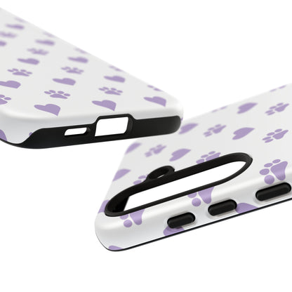 Paw Prints & Hearts – Samsung Galaxy Case, Cute and Durable Design