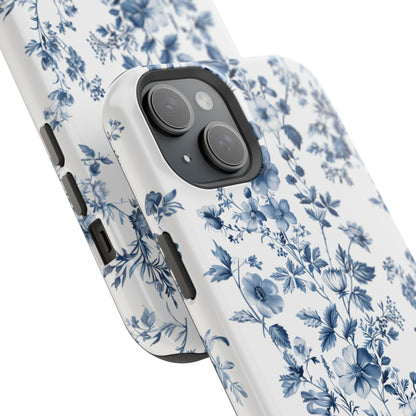 Enchanted Garden Blue Toile iPhone Case