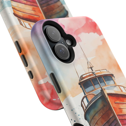 Sunset Sail Watercolor Boat –  MagSafe iPhone Series Case