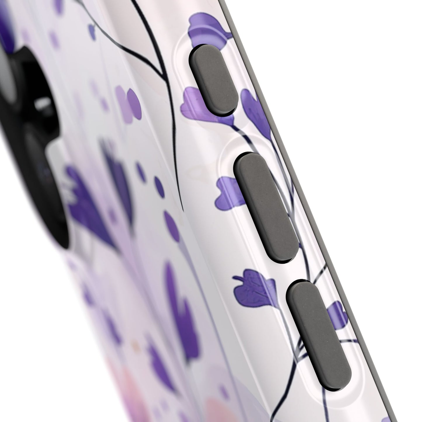 Purple Floral Bliss MagSafe iPhone Case – Delicate Blossom Design