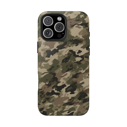 Classic Light Brown Camouflage – Durable iPhone Case with Timeless Design