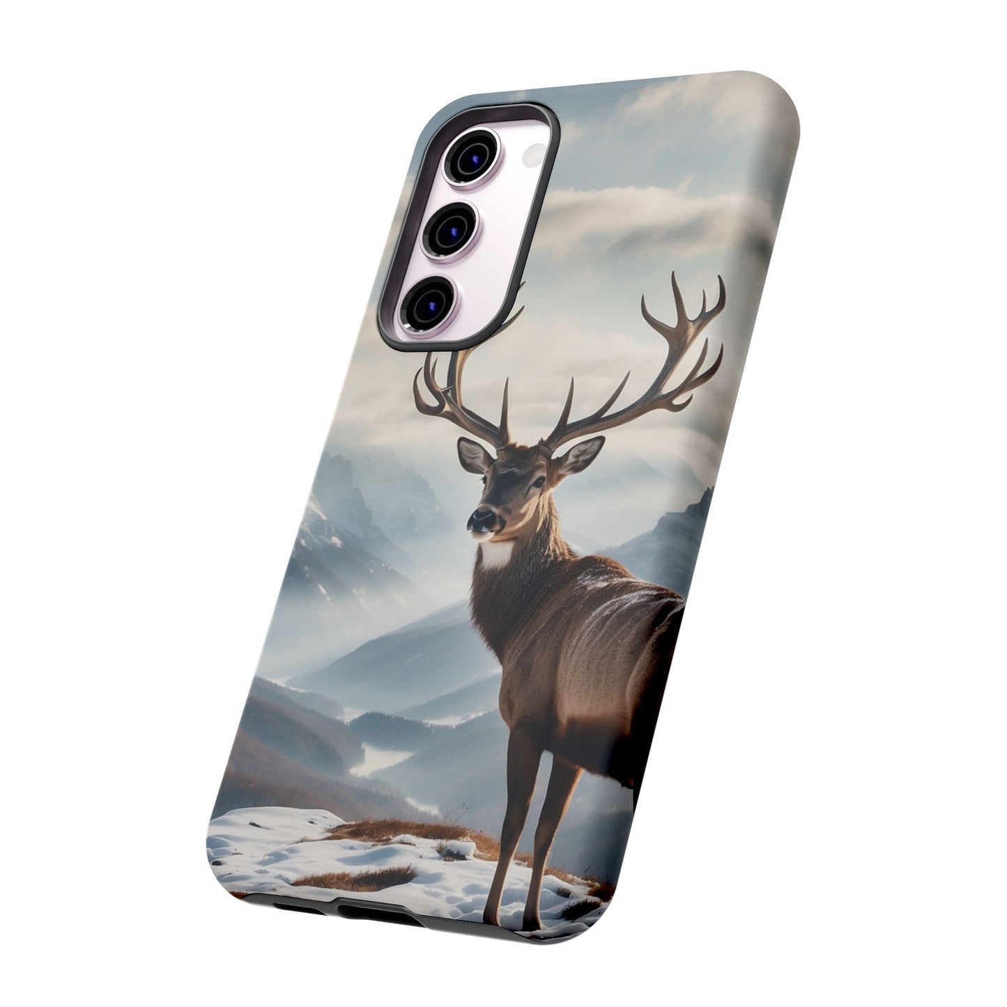 Alpine Majesty: Stag in Snow – Samsung Galaxy Case