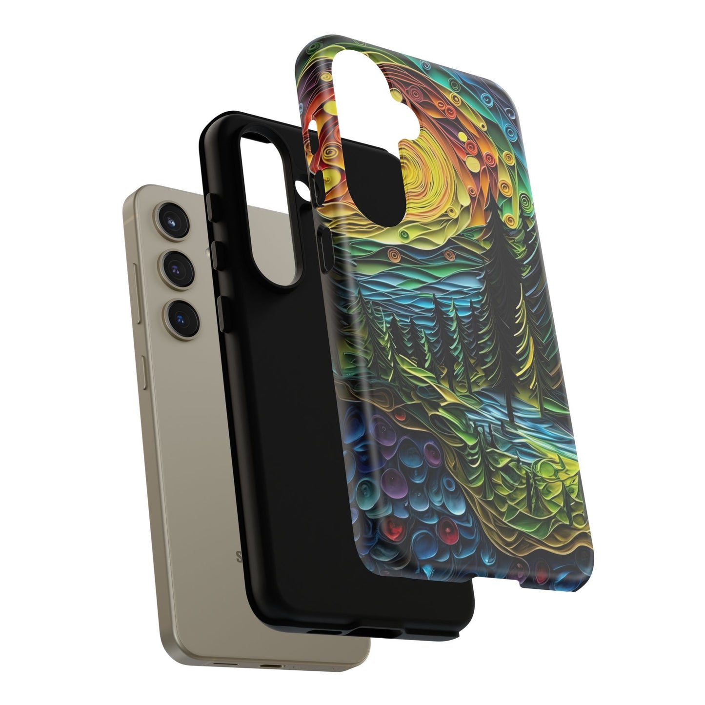 Radiant Forest Sunset Samsung Galaxy Case – Artistic Landscape Design