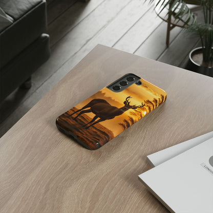 Sunset Majesty: Regal Stag – Samsung Galaxy Case