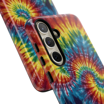 Vibrant Tie-Dye Swirl Samsung Galaxy Case – Retro Rainbow Design