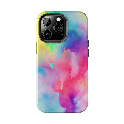 Pastel Watercolor Dream iPhone Case – Slim Profile, Glossy Finish