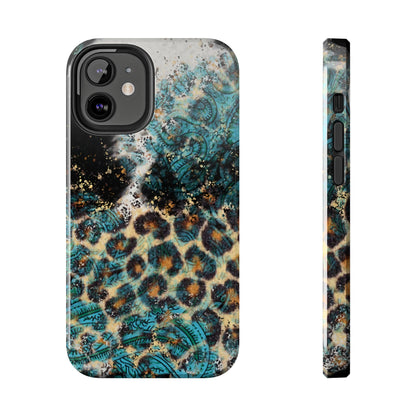 Turquoise Paisley Cowhide Leopard - iPhone Series Case