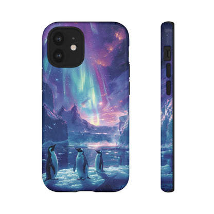 Penguin Parade Northern Lights iPhone Case