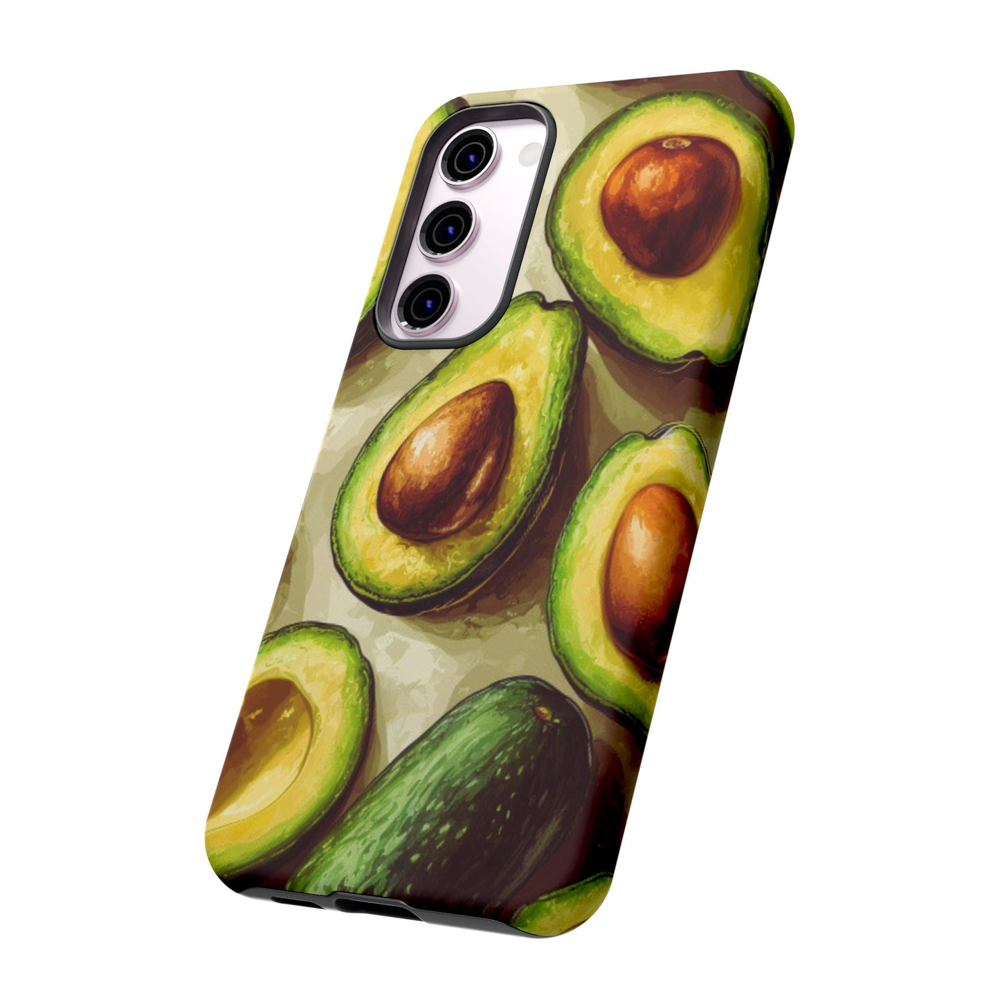 Realistic Avocado Samsung Galaxy  Case – Detailed Green Fruit Design, Shockproof Protection