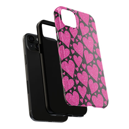 Glitter Hearts iPhone Case