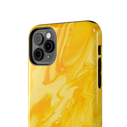 Luxe Yellow Marble iPhone Case – Stunning Golden Marble Texture