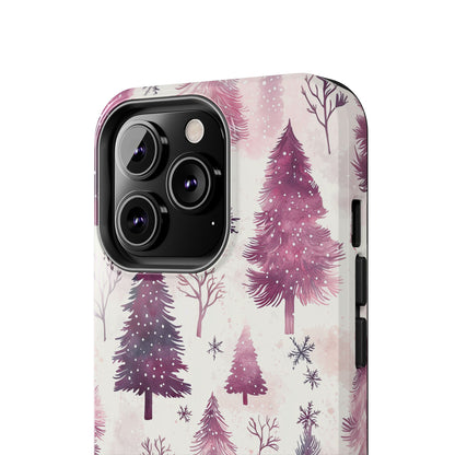 Winter Wonderland Purple Christmas Trees – iPhone Series Case