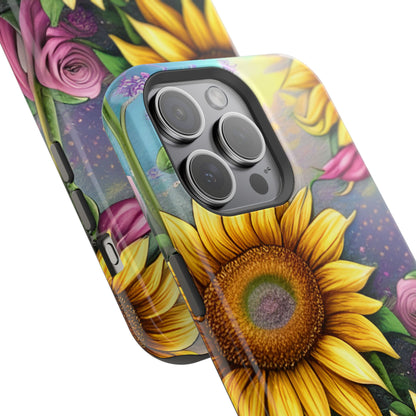 Whimsical Sunflower & Rose Garden - MagSafe iPhone Series Case