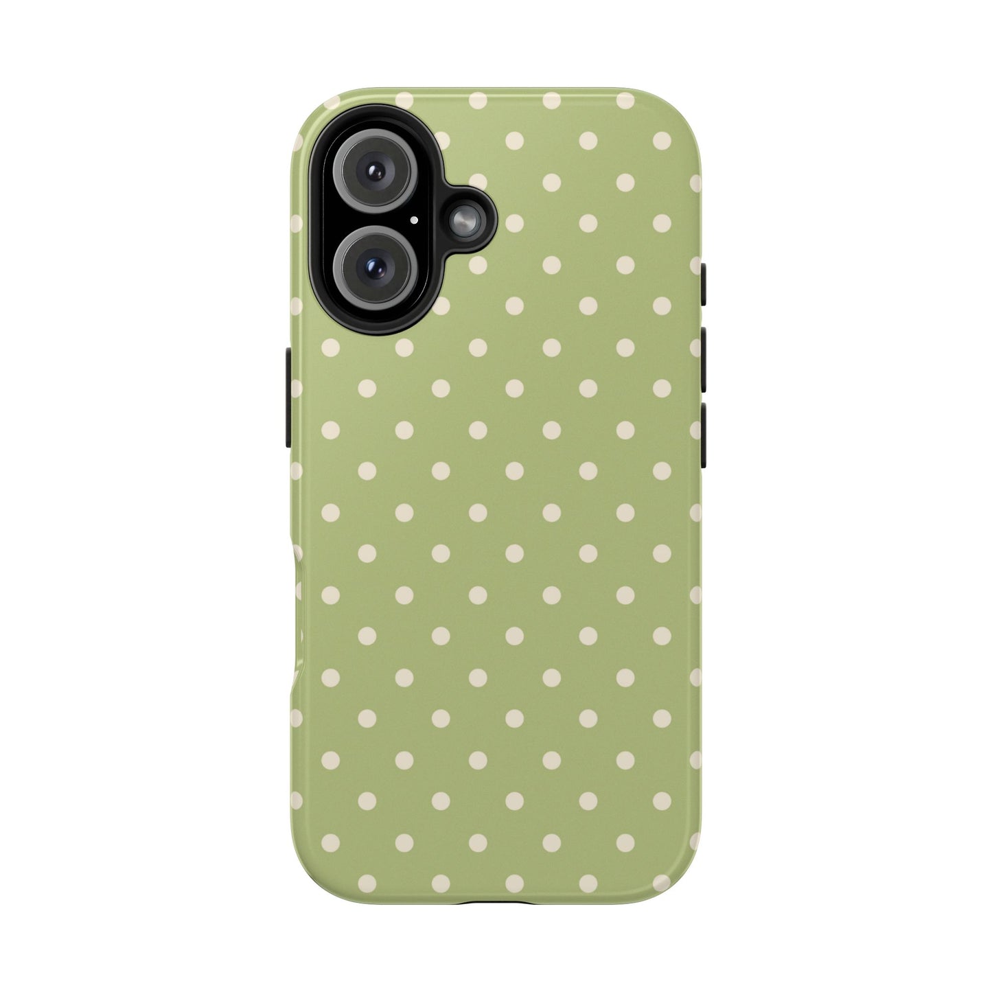 Sage Green Polka Dots – iPhone Case