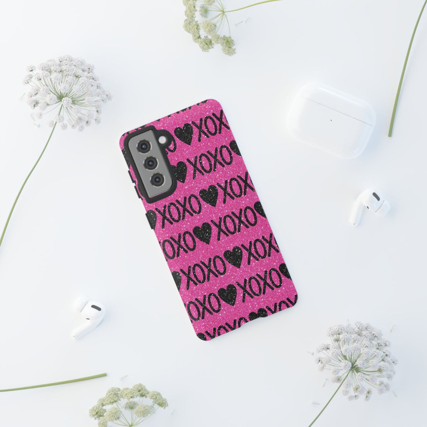 XOXO Glitter Hearts Samsung Case