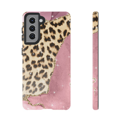 Pink Glam Leopard - Samsung Galaxy Series Case with Glitter Accents