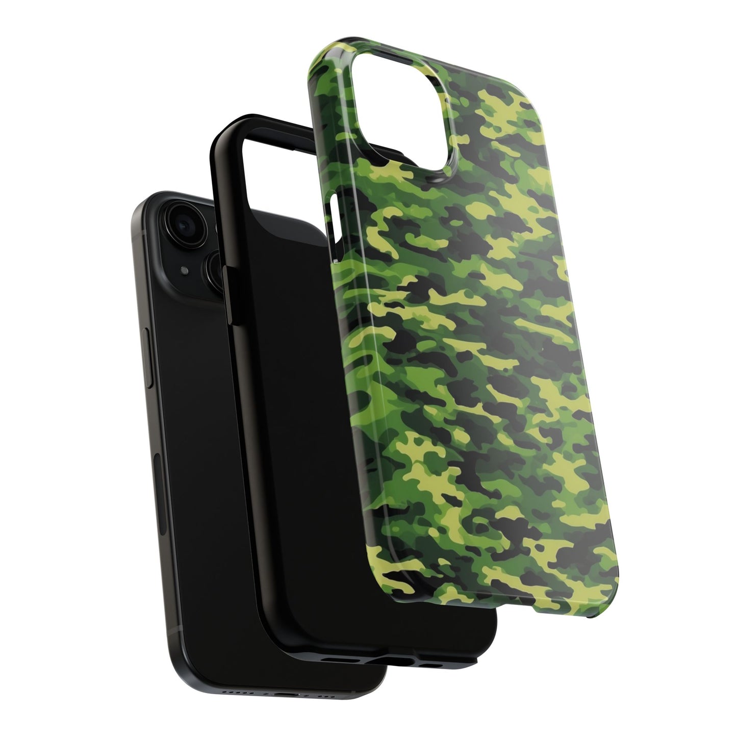 Green Woodland Camouflage – iPhone Case, Sleek and Durable Design