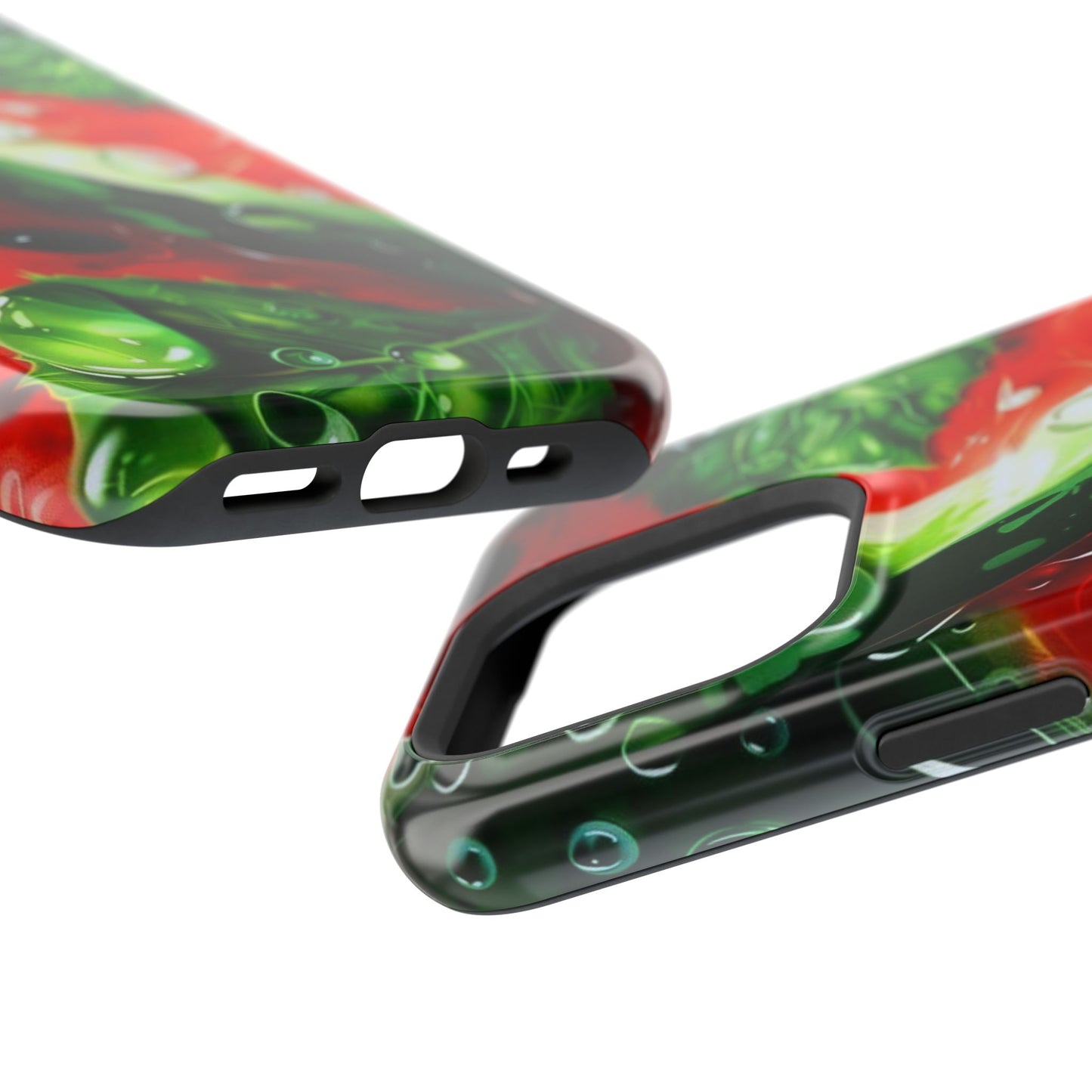 Juicy Watermelon & Mint MasSafe iPhone Case – Tough Dual-Layer, Vibrant Summer Design