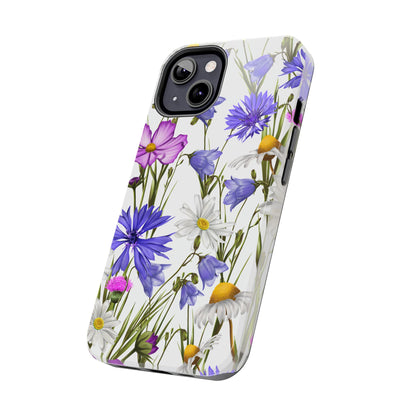 Wildflower Meadow iPhone Case – Purple, Blue, and White Floral Design